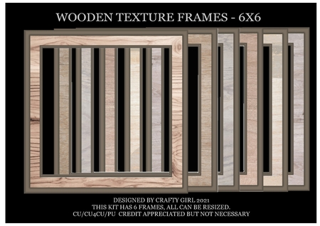 6x6 Brown Layering Frames 1-12 in PNG by Claire Dyas