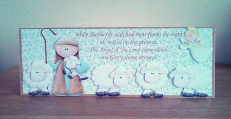 The Shepherds Hymm Large Dl Card by Claire Dyas