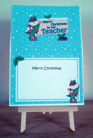Xmas Teacher Snowman Signpost 5x7 Matching Insert by Claire Dyas