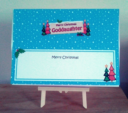 large DL Christmas GODDAUGHTER Trees Signpost insert by Claire Dyas