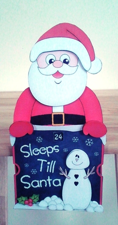 On the Shelf Sleeps Till Santa Card Kit - Christmas Santa Claus by Claire Dyas