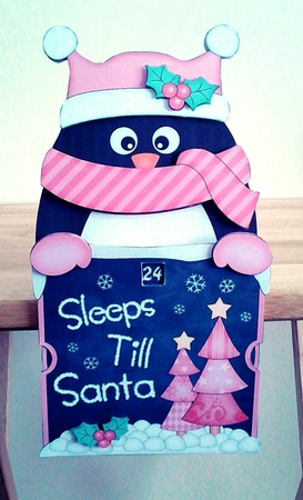 On the Shelf Sleeps Till Santa Card Kit - Christmas Pip Penguin by Claire Dyas