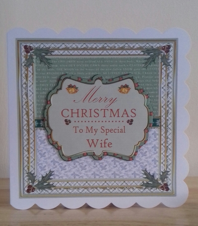 Merry Christmas To My Special Wife Vintage Topper by Claire Dyas