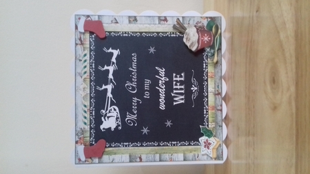 Merry Christmas wonderful Wife Topper  by Claire Dyas