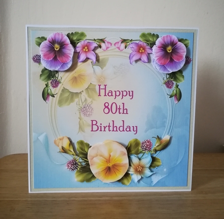 Happy 80th Birthday Floral Topper by Claire Dyas