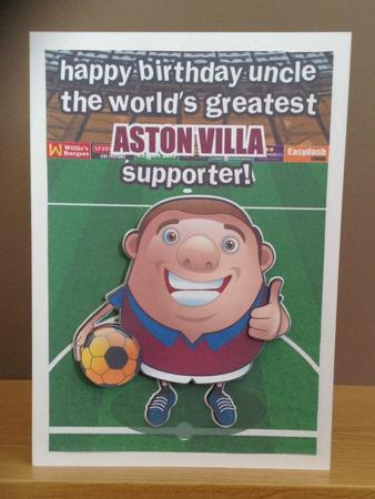 Aston Villa Football Club Happy Birthday Uncle by Claire Dyas