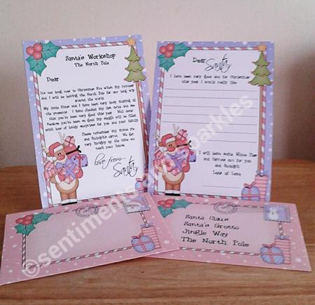 Xmas Rudolph Child's Santa Letter to and from Santa by Claire Dyas