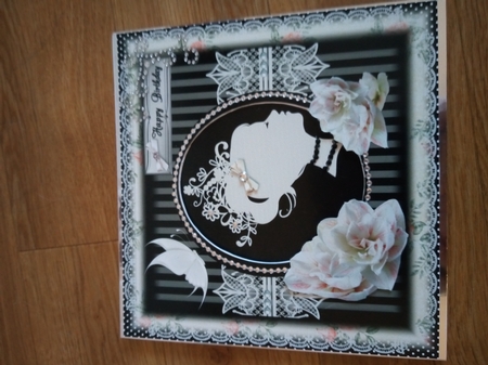 Black and White Cameo Lady by Claire Finch
