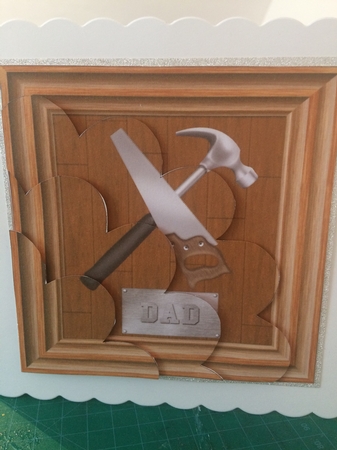 Fathers Day Shell Edged Corner Stacker by CLAIRE JENKINS