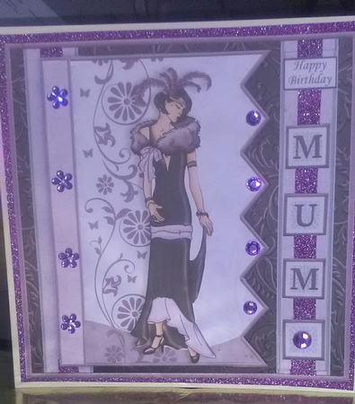 ART DECO LADY 7.5 Alphabet and Age Quick Card Kit Create Any Name by CLAIRE JENKINS