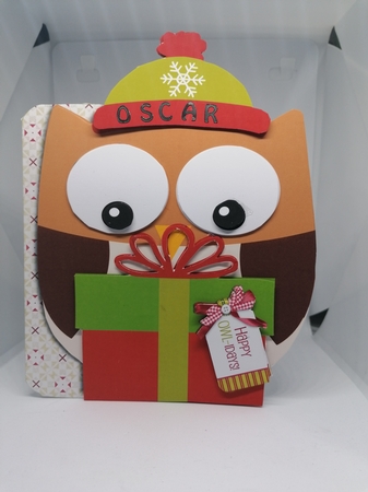 A Gift for the Owl-idays Shaped 3D Decoupage Card and Insert Kit by claire scott