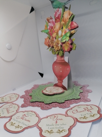 Iris Bouquet Easel Vase Card Kit by claire scott