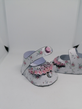 Delicate Roses Baby Shoes by claire scott