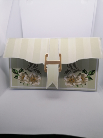 Cream Wild Rose 3D File Purse Mini Kit by claire scott