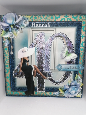 Ladies 40th Birthday Card Front Kit by claire scott
