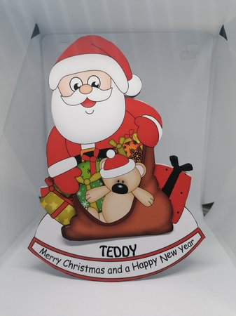 3D Shaped Rocking Christmas Card Mini Kit  - Santa has a Sack of Presents by claire scott