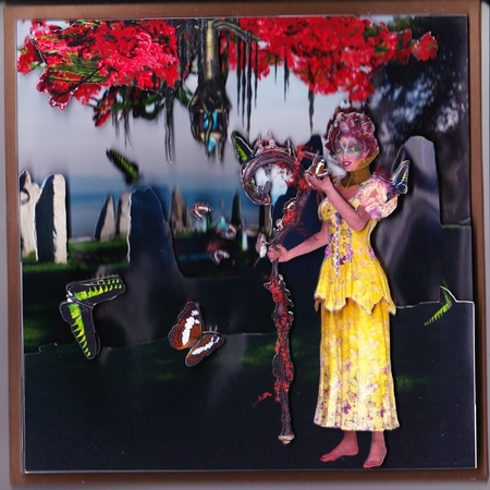 The Air Goddess - Seasons - Autumn (Fall) 3D Decoupage + Insert & Tag by Claire James
