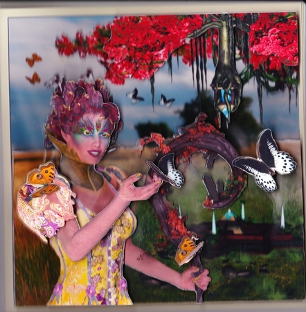 The Air Goddess - Seasons - Autumn (Fall) 3D Decoupage 2 + Insert & Tag by Claire James