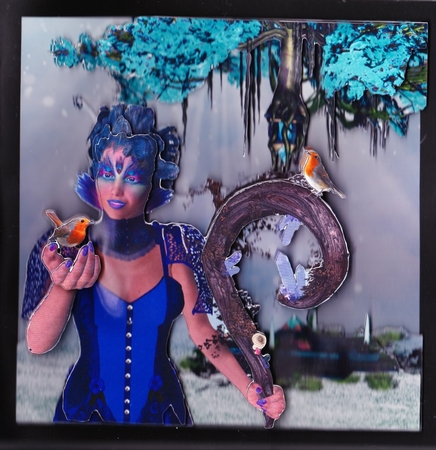 The Air Goddess - Seasons - Winter 3D Decoupage 2 + Insert & Tag by Claire James