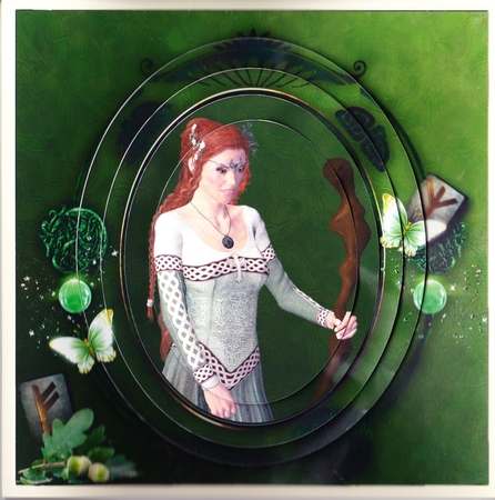Keepers Of The Forest - Goddess of The Green Wood - Pyrimage/Pyramid + Insert & Tag by Claire James