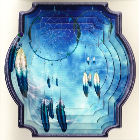 Traditional Native American Dreamcatcher 9 - Pyrimage/Pyramid + Matching Insert & Tag by Claire James