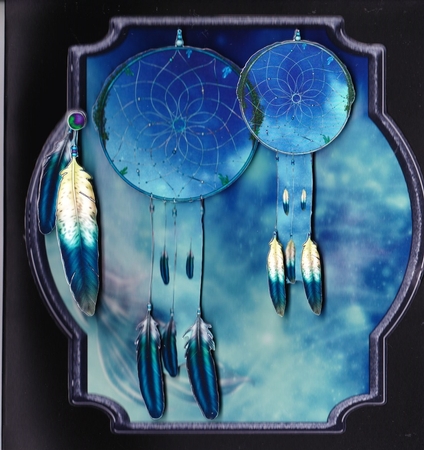 Traditional Native American Dreamcatcher 9 - 3D Decoupage + Matching Insert & Tag by Claire James