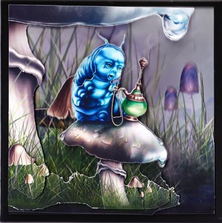 Fairy Tales - Wonderland Through The Looking Glass 2 - Special 3D Decoupage + Insert & Tag by Claire James