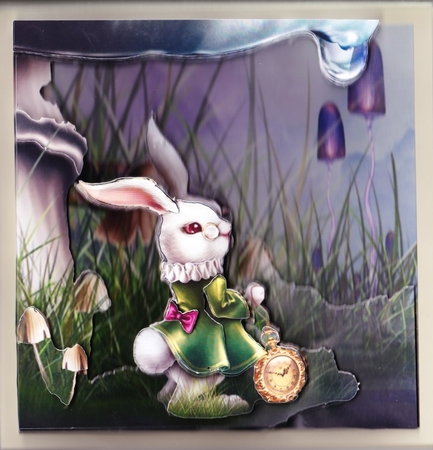 Fairy Tales - Wonderland Through The Looking Glass 3 - Special 3D Decoupage + Insert & Tag by Claire James