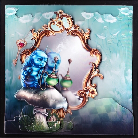 Fairy Tales - Wonderland Through The Looking Glass 5 - Special 3D Decoupage + Insert & Tag by Claire James