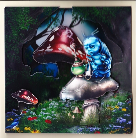 Fairy Tales - Wonderland Through The Looking Glass 7 - Special 3D Decoupage + Insert & Tag by Claire James