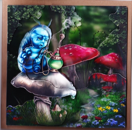 Fairy Tales - Wonderland Through The Looking Glass 8 - Special 3D Decoupage + Insert & Tag by Claire James