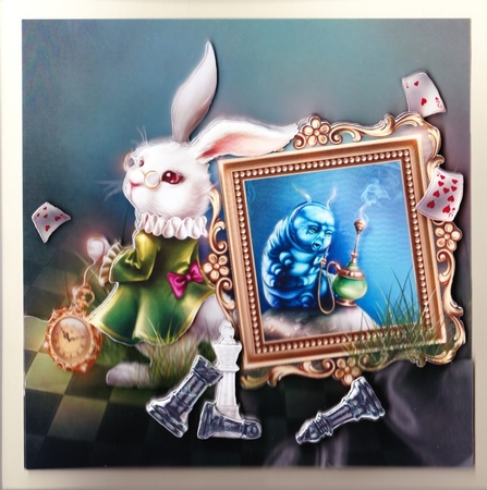 Fairy Tales - Wonderland Through The Looking Glass 17 - Special 3D Decoupage + Insert & Tag by Claire James