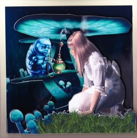 Fairy Tales - Wonderland Through The Looking Glass 22 - Special 3D Decoupage + Insert & Tag by Claire James