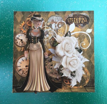 Golden Beauty, White Roses and Steampunk by Claire James
