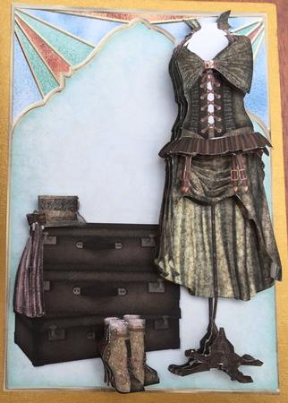 Steampunk Meets Deco Green Decoupage by Claire James