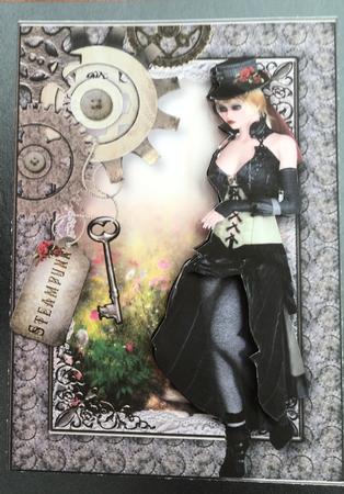 Black Steampunk with Decoupage by Claire James