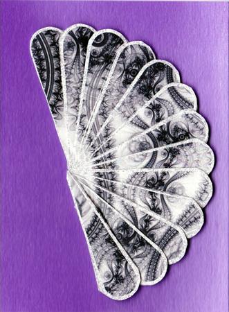 Fan Unusual Black Lace Goth Vintage+ Decoupage by Claire James