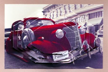 Vintage Car Red + Gift Tag - Quick Fix Fathers Day Pyrimage by Claire James