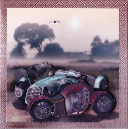 Happy Barn Finds - Rusted Gems Car Bike & Trike Insert & Tag by Claire James