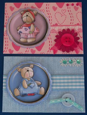 Puffy Button Bear Toppers by Clare Chanter