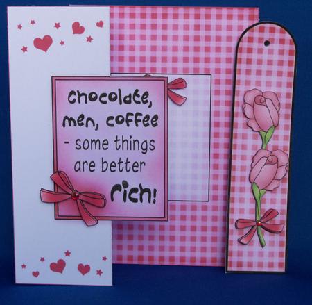 Greeting Fold Back Card with Decoupage by Clare Chanter