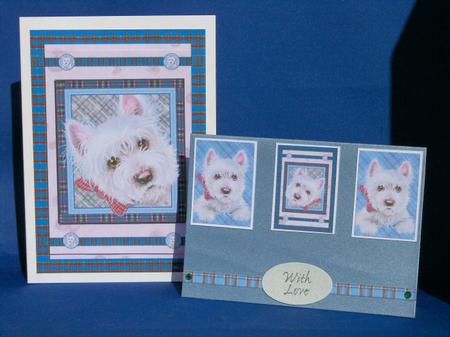 Our Family Pure Westies Rectangular 5 by 7 Card Front by Clare Chanter