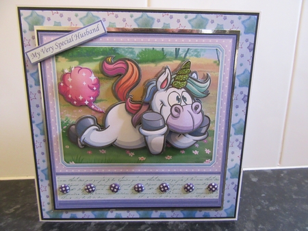 UNICORN FARTS Humorous 7.5 Decoupage & Insert Mini Kit Various Occasions by Clare Odonnell