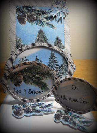 Oh Christmas Tree Multi-easel Card Kit by Claudette Smith