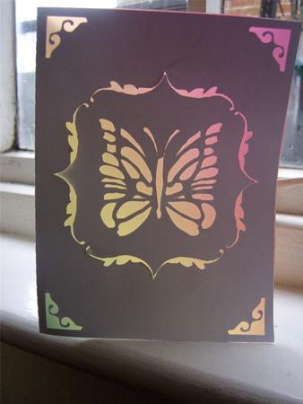 Framed Butterly Card by Clive Couter