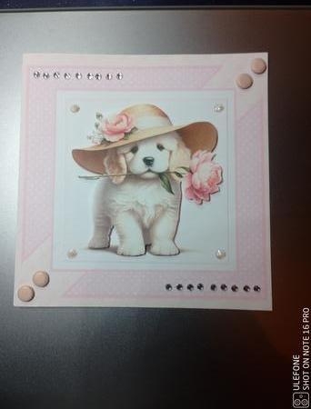 Puppies and Peonies by COLETTE MORRIS