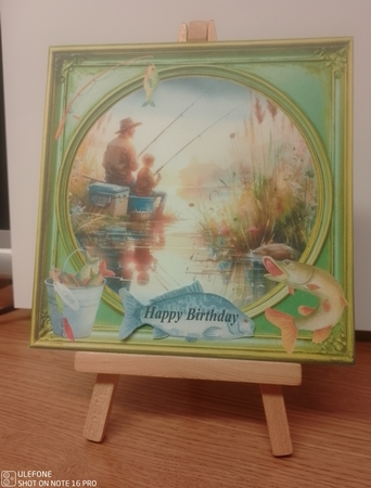 Gone fishing card front (n) 7 by COLETTE MORRIS