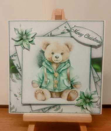 Green Christmas Teddy 2 Mini Kit  by COLETTE MORRIS