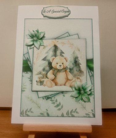 Green Christmas Teddy 2 Mini Kit  by COLETTE MORRIS