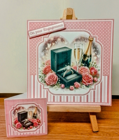 8x8 Champagne Engagement 4 (Pink) Topper 10 by COLETTE MORRIS